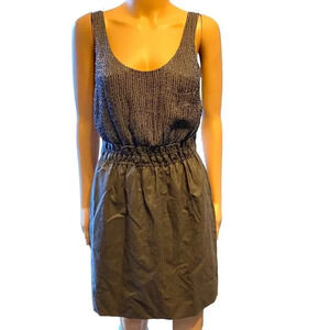 J.Crew 100% Silk 100% Wool Beaded Embroidery Mini Skirt Dress Women's 4 Pocket